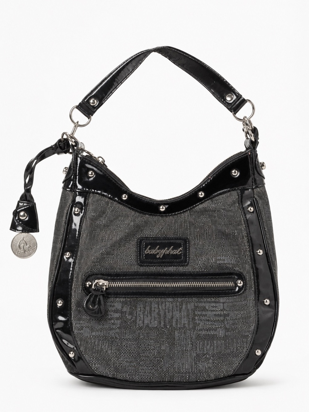 2006 Baby Phat Black Hobo Shoulder Bag Y2K